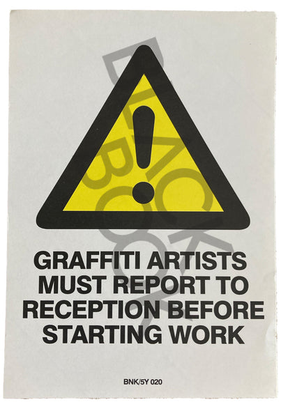 Banksy "Report To Reception" Sticker