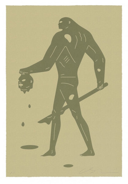 Cleon Peterson "Headless Man" (Gold On Gold)