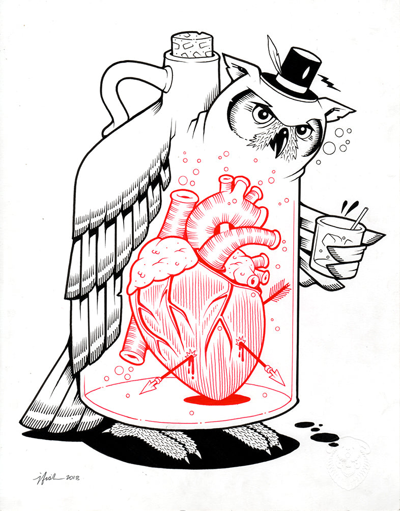 Jeremy Fish "Drink" Drawing