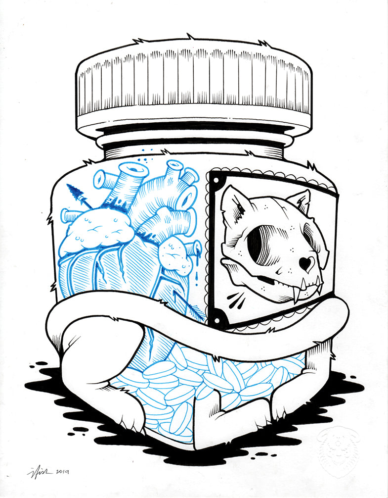 Jeremy Fish "Drugs" Drawing