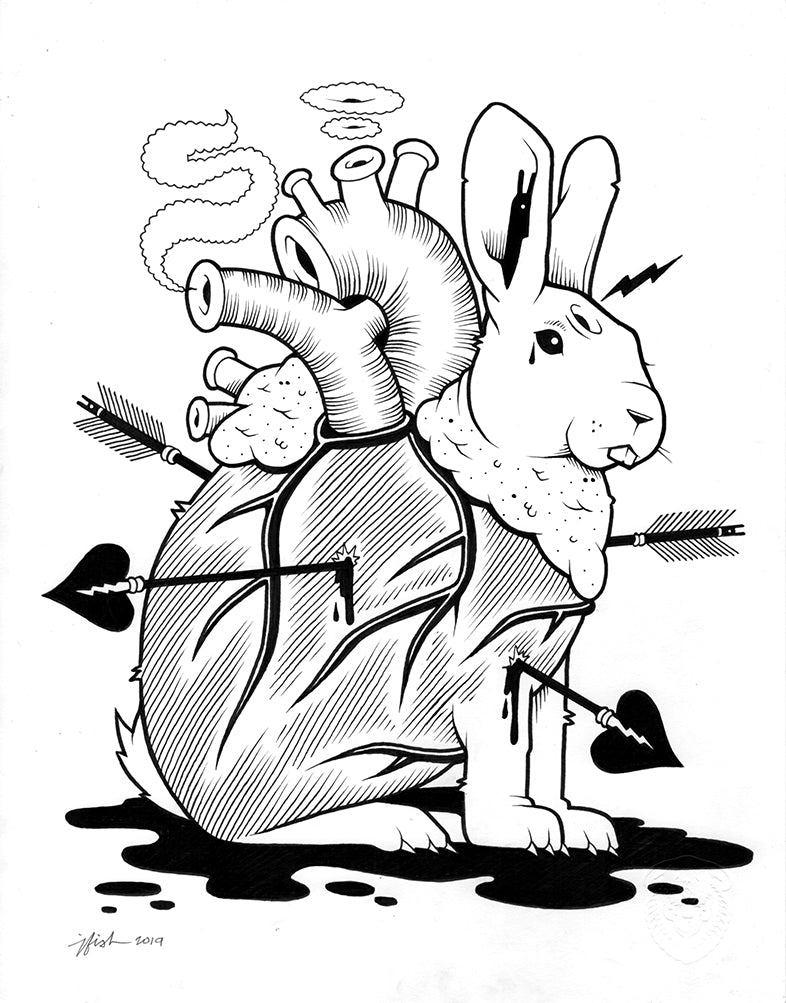 Jeremy Fish "Hurt" Drawing