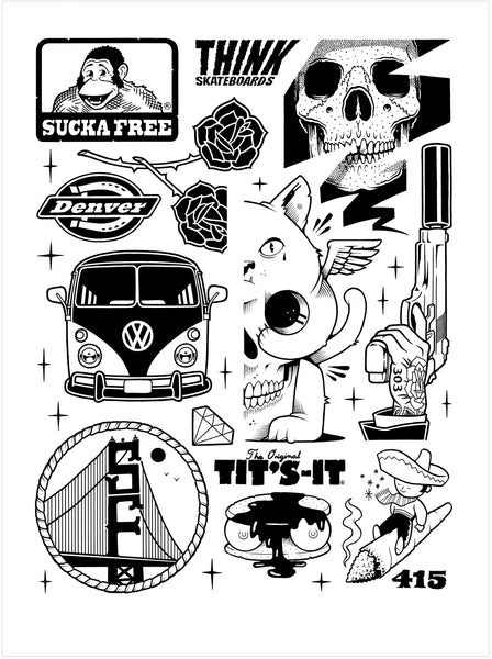 Jeremy Fish & Mike Giant "Sucka Free" Print