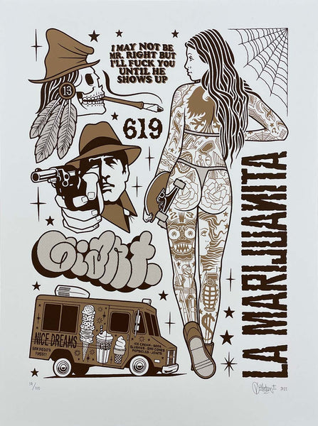 Mike Giant "La Marijuanita" Print