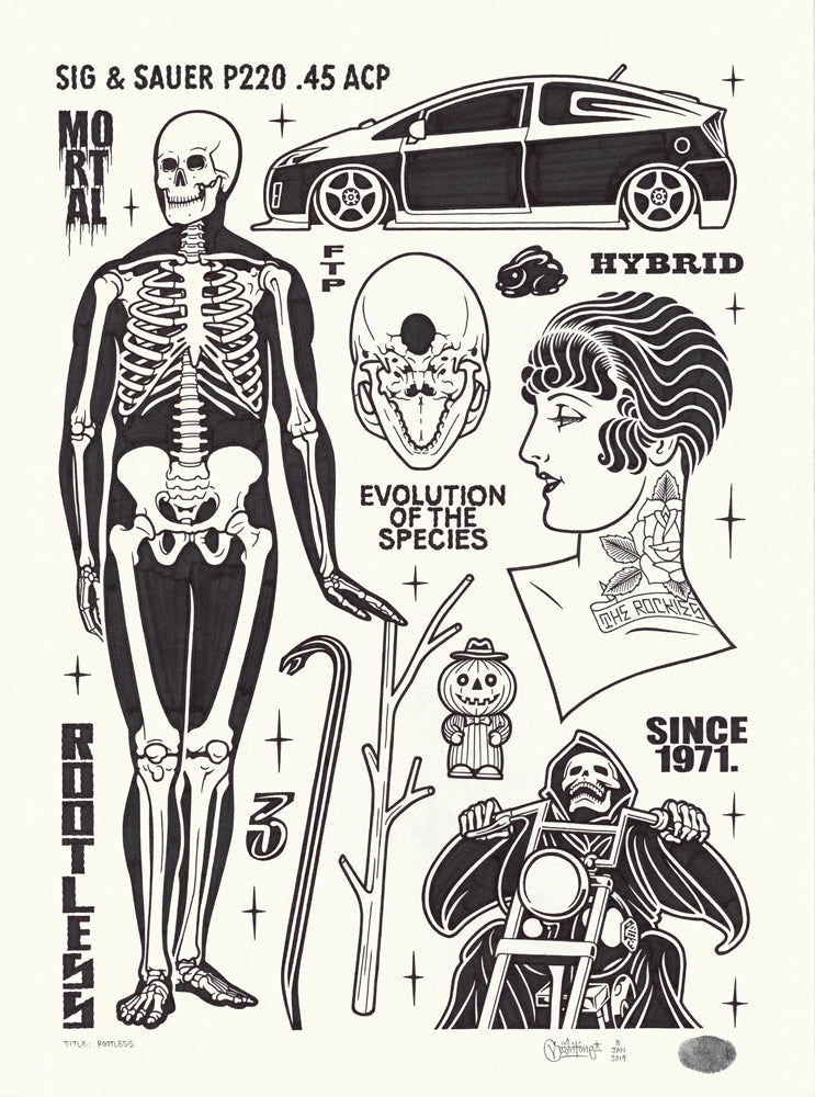 Mike Giant "Rootless" Drawing