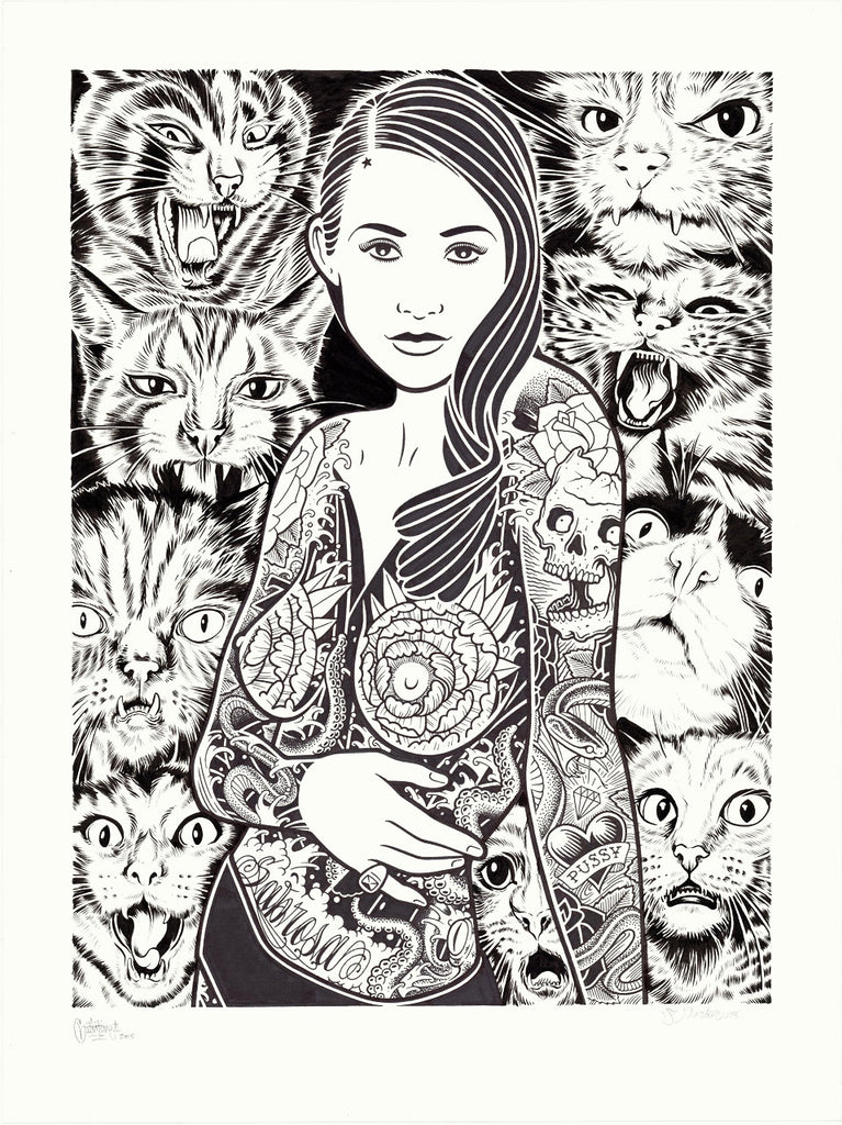 Mike Giant & Sam Parker - "Cats" Drawing