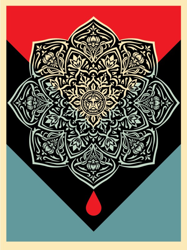 Shepard Fairey "Blood & Oil Mandala" (Blood)