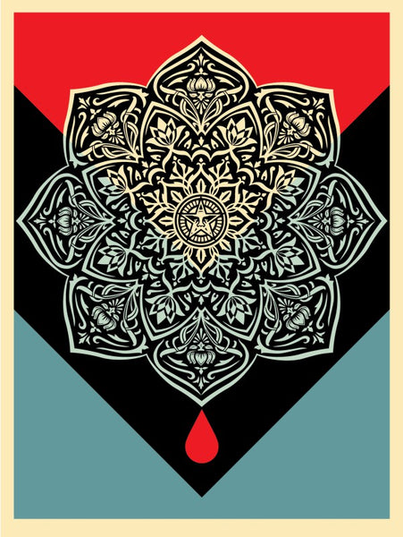 Shepard Fairey "Blood & Oil Mandala" (Blood)