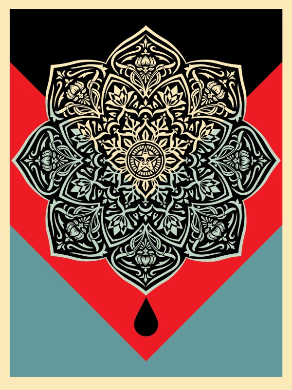Shepard Fairey "Blood & Oil Mandala" (Oil)