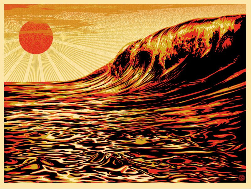 Shepard Fairey "Dark Wave/Rising Sun"
