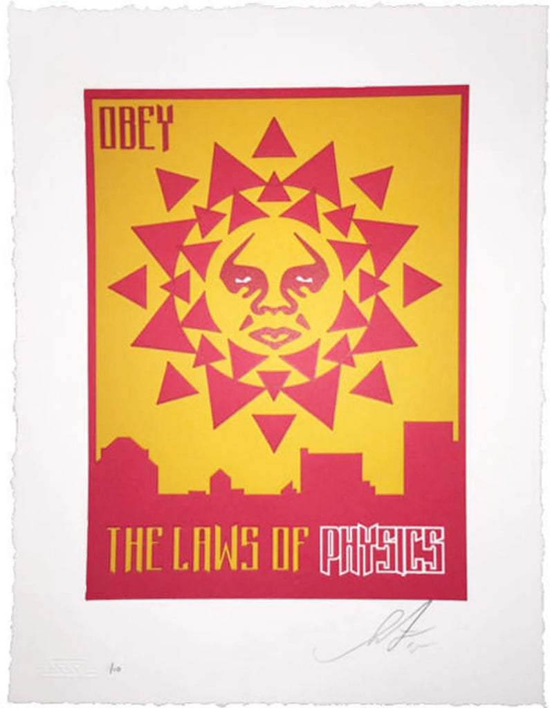 Shepard Fairey "Laws Of Physics" (Variant) Letterpress