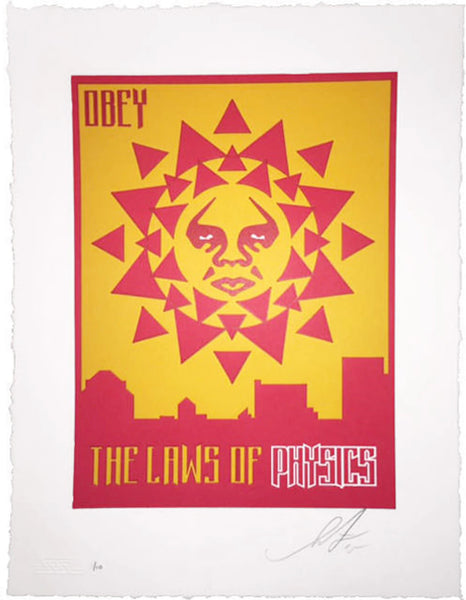 Shepard Fairey "Laws Of Physics" (Variant) Letterpress