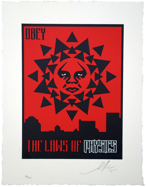 Shepard Fairey "Laws Of Physics" Letterpress