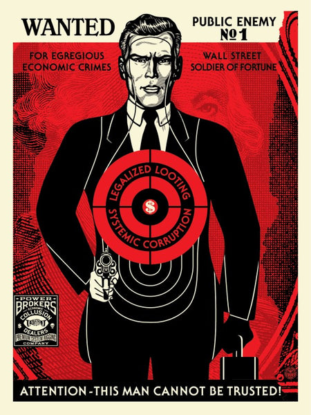 Shepard Fairey "Wall Street Public Enemy"