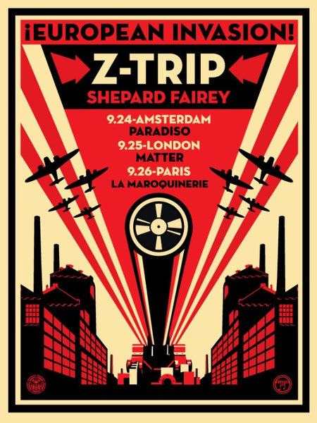 Shepard Fairey "European Invasion Z Trip"