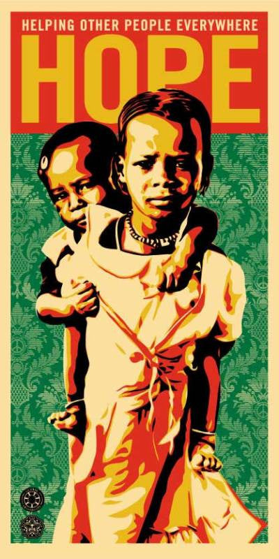 Shepard Fairey "Hope For Darfur"