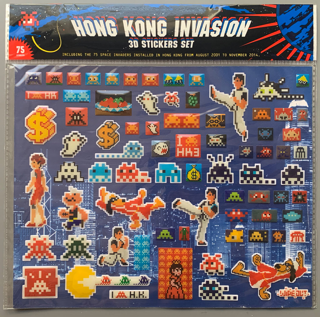 Space Invader "Hong Kong Invasion" Sticker Set