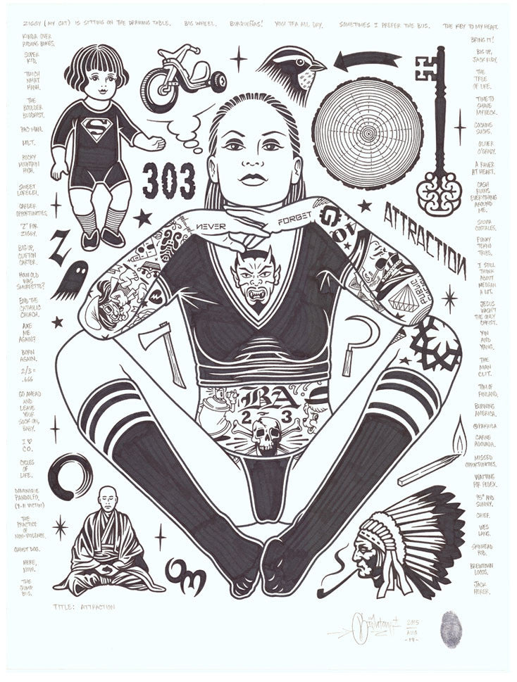 Mike Giant "Attraction" Drawing