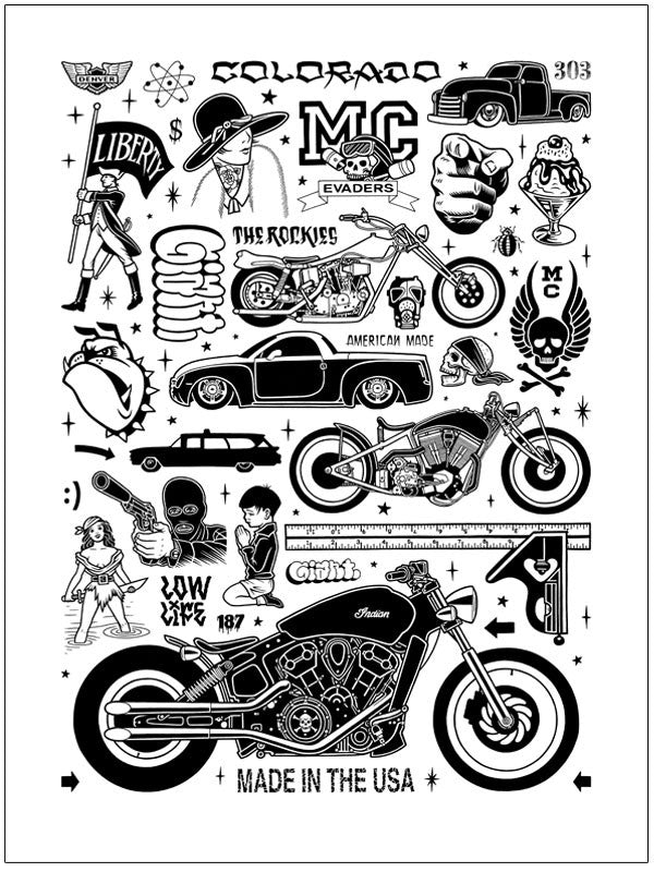 Mike Giant "Low Life" (Cream Edition) Print (Archive)