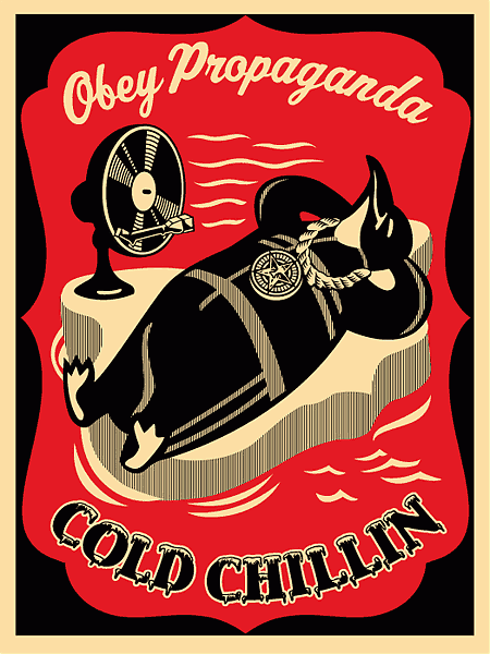 Shepard Fairey "Cold Chillin" (Red)