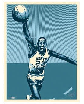 Shepard Fairey "Jordan - North Carolina"