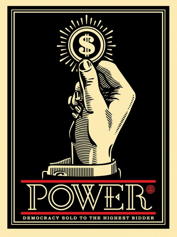 Shepard Fairey "Power Bidder"