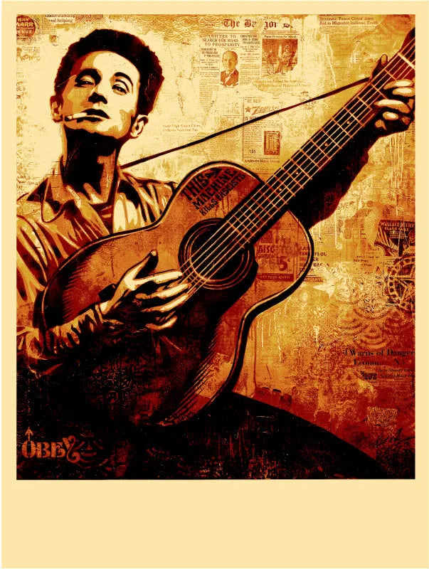Shepard Fairey - Woody Guthrie Canvas