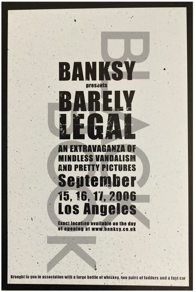 Banksy "Barely Legal" Show Flyer #1