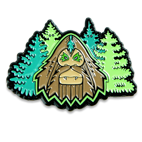 Bigfoot Brown Face Enamel Pin