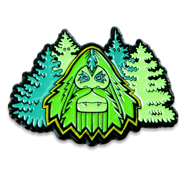 Bigfoot Green Face Enamel Pin