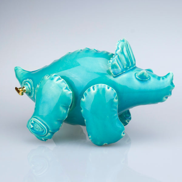 Brett Kern "Inflatable Triceratops" (Turquoise)