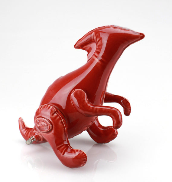 Brett Kern & Mitchell Spain "Inflatable Parasaurolophus" Flask (Red)