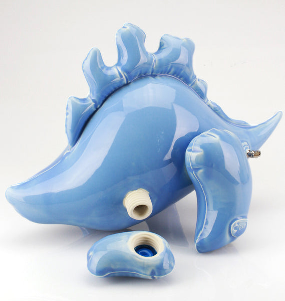 Brett Kern & Mitchell Spain "Inflatable Stegosaurus" Flask (Baby Blue)
