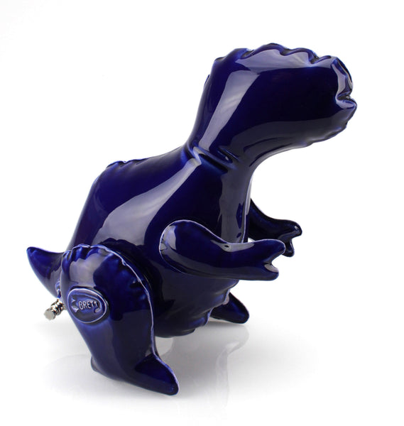 Brett Kern & Mitchell Spain "Inflatable T-Rex" Flask (Cobalt Blue)
