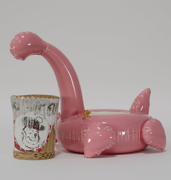 Brett Kern & Tim Kowalczyk "Loch Ness Monster" Cup Holder (Pink)