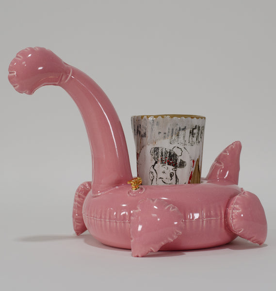 Brett Kern & Tim Kowalczyk "Loch Ness Monster" Cup Holder (Pink)