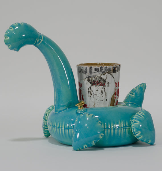 Brett Kern & Tim Kowalczyk "Loch Ness Monster" Cup Holder (Turquoise)
