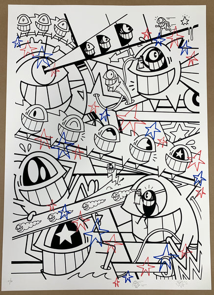El Pez "Happy Pop" Print (Hand Finished w/Outline) #19