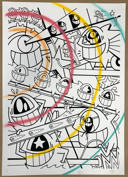 El Pez "Happy Pop" Print (Hand Finished w/Outline) #6