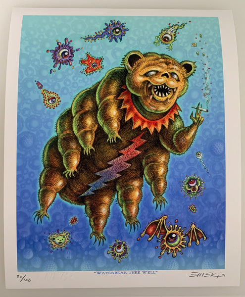 Emek “Waterbear Thee Well” Mini Print