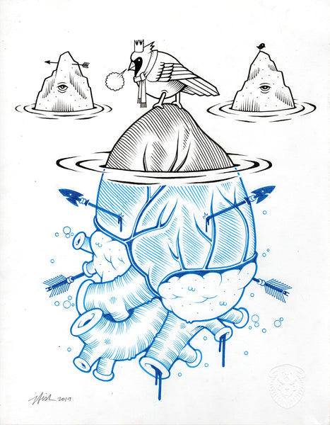 Jeremy Fish "Cold" Drawing