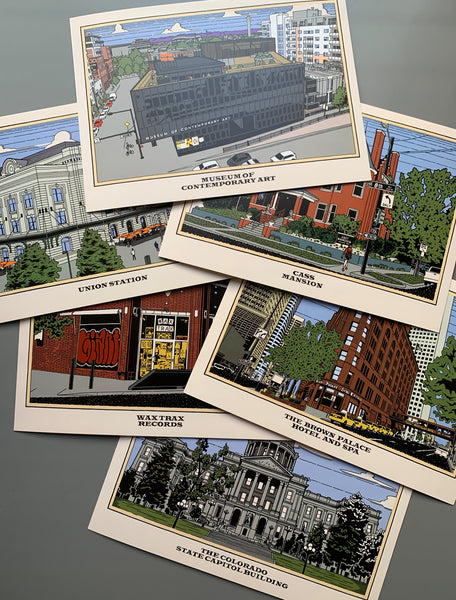 Mike Giant "Denver" Postcard Set