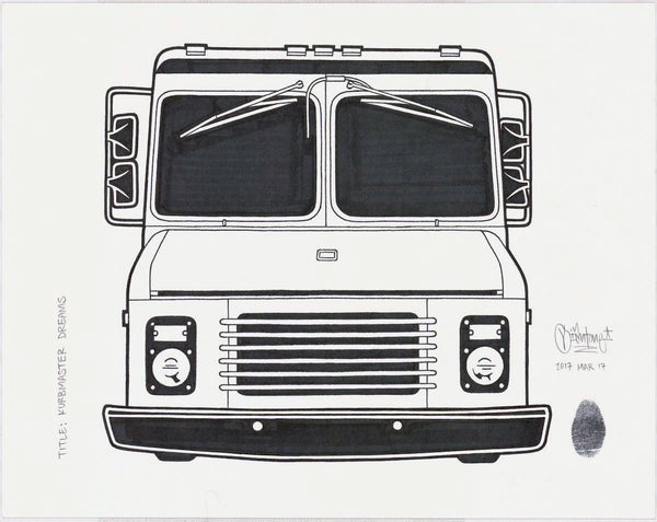 Mike Giant - "Kurbmaster Dreams" Drawing