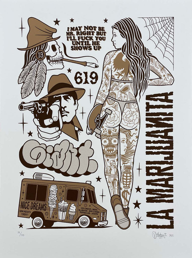 Mike Giant "La Marijuanita" Print