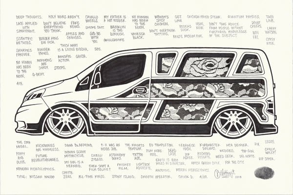 Mike Giant "Nissan NV200" Drawing