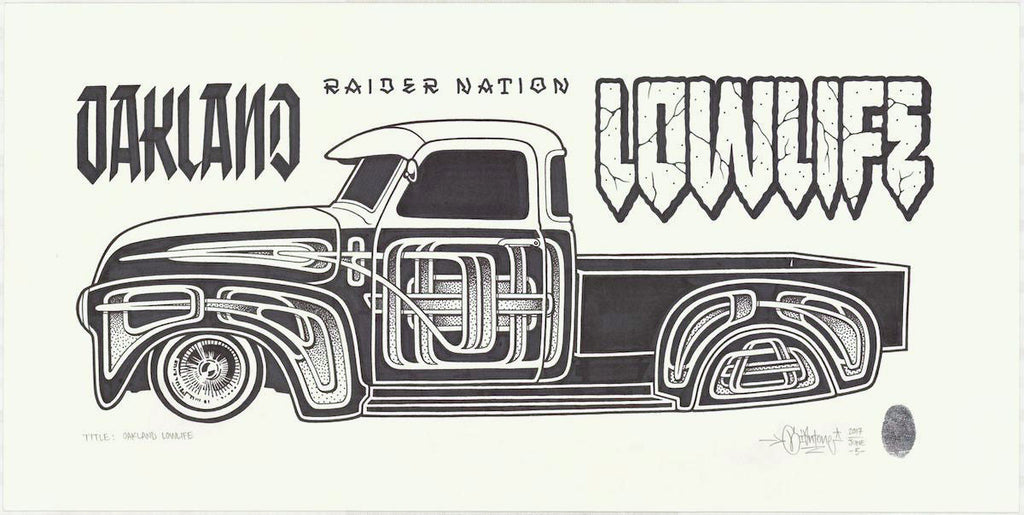 Mike Giant "Oakland Low Life" Drawing