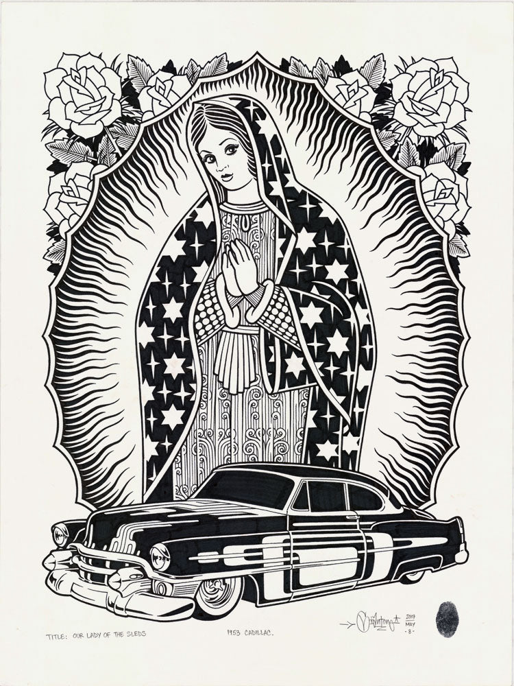 Mike Giant "Our Lady Of The Sleds" Drawing