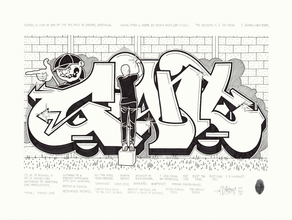 Mike Giant - "Sydney 2014" Drawing