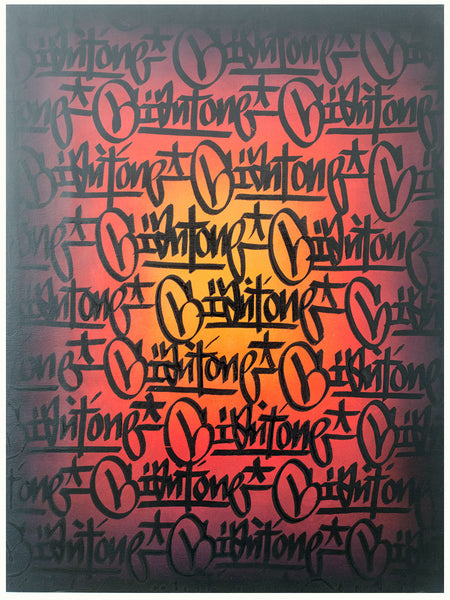 Mike Giant - Tag Painting (Orange)