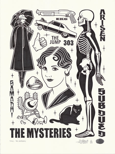 Mike Giant "The Mysteries" Drawing