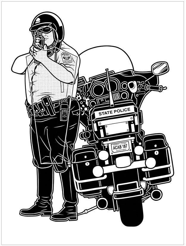 Mike Giant "Traffic Cop" Large Format Print